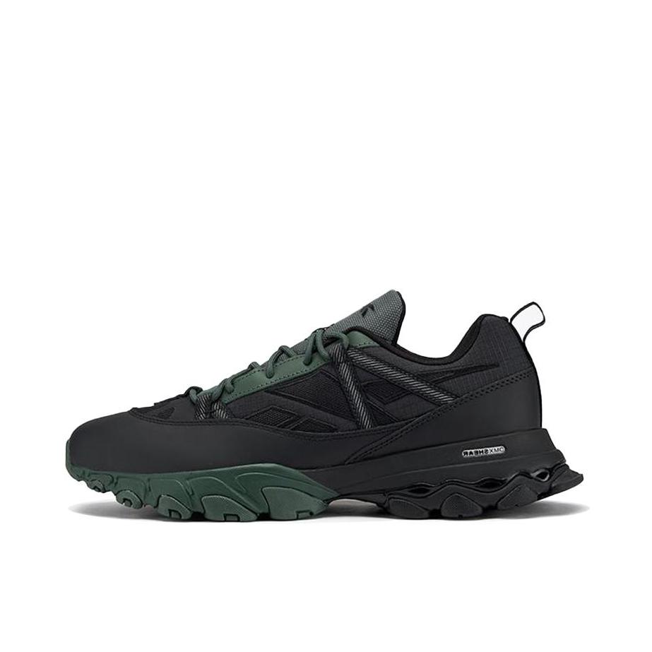 推荐商品：Reebok/锐步 DMX Trail Shadow 跑鞋 舒适百搭轻便透气防滑耐磨运动复古减震 灰色/绿色/黑色