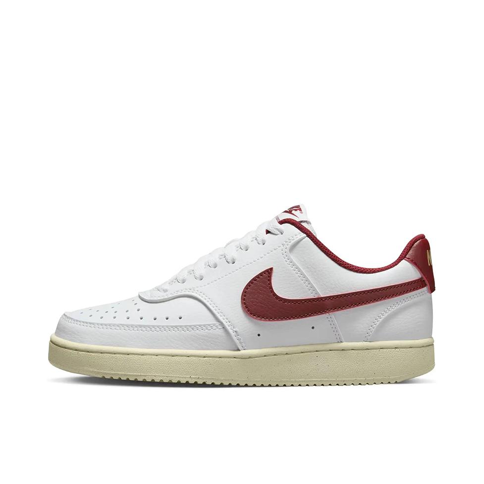 推荐商品：Nike Court Vision 板鞋 复古缓震抓地防滑轻便 女款/白色/红色