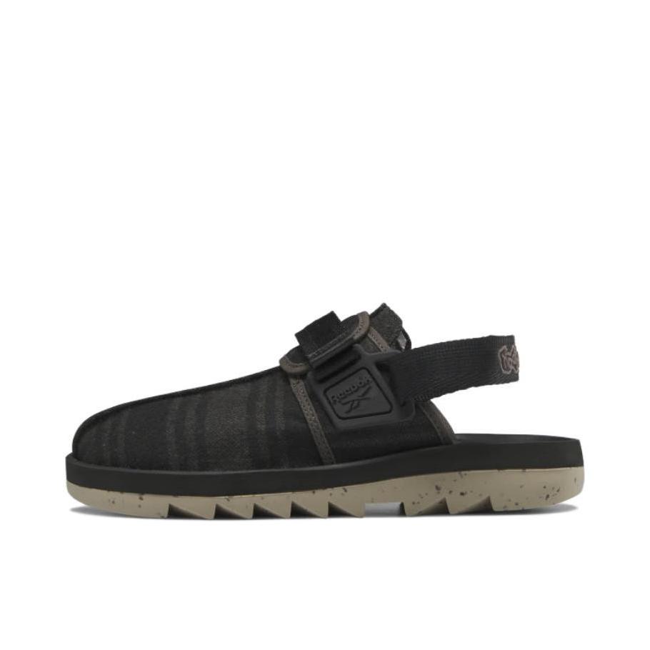 推荐商品：Reebok/锐步 Classic Beatnik Sherpa 运动休闲鞋 穆勒鞋 防滑耐磨减震舒适轻便包头橡胶底潮流百搭户外沙滩一脚蹬复古防臭 黑色/灰色