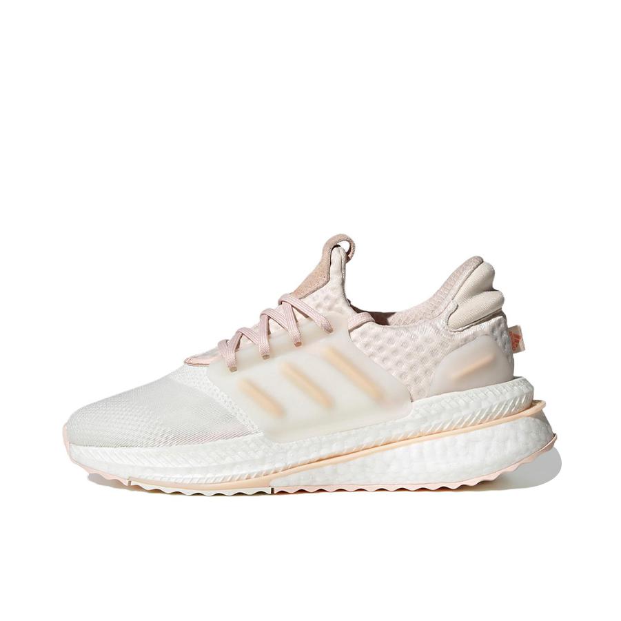 推荐商品：adidas X_plrboost 跑鞋 圆头缓震防滑耐磨健身训练轻便透气排汗回弹织物慢跑 女款/浅粉/橙色/米白