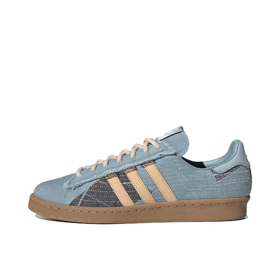 推荐商品：adidas originals Campus 80s 板鞋 复古减震透气防滑轻便休闲舒适耐磨低帮时尚潮流 灰蓝/黑色/沙黄