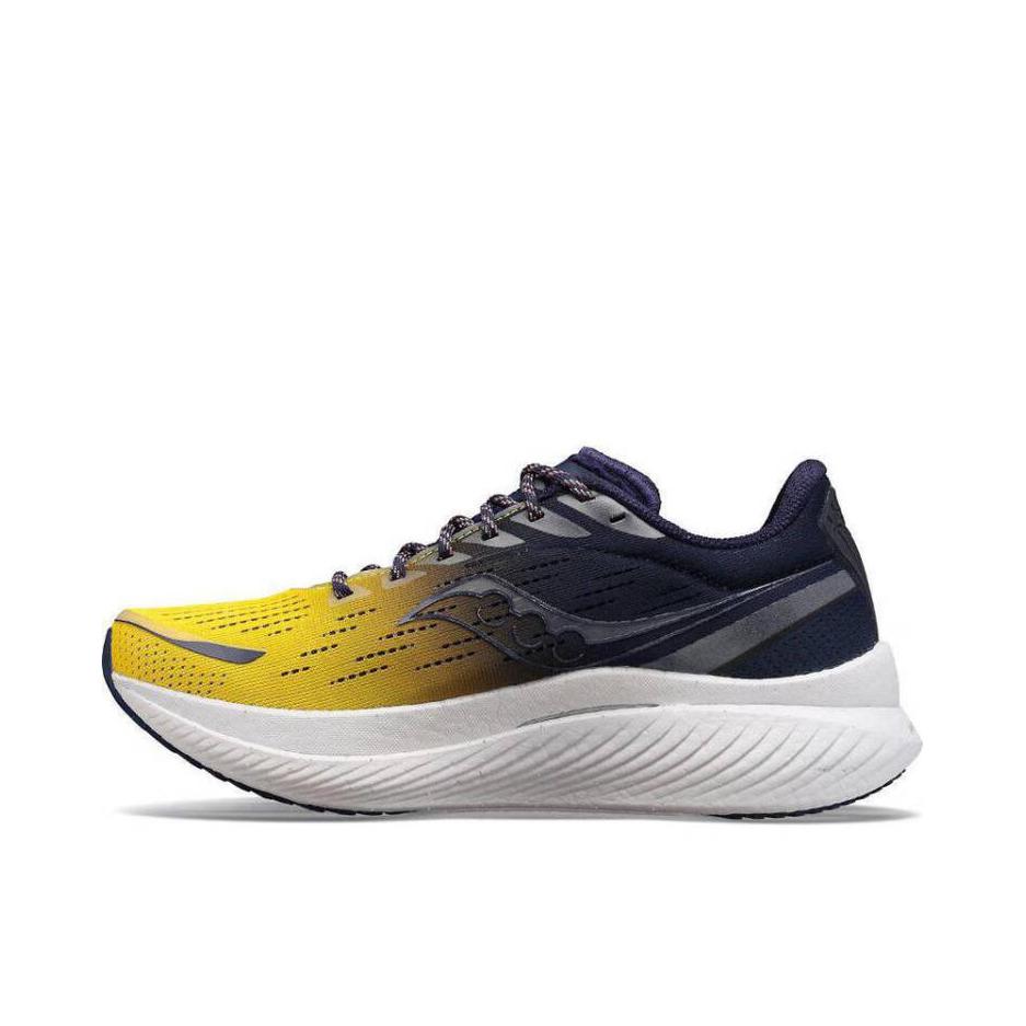 推荐商品：Saucony/索康尼 Endorphin Speed 啡速3 舒适百搭 防滑耐磨 全掌碳板 织物 防水 马拉松 跑鞋 深兰黄色