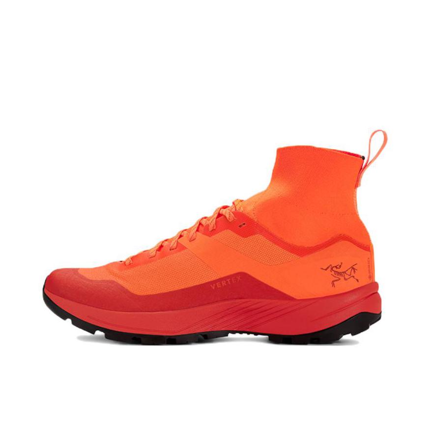推荐商品：Arc'teryx/始祖鸟 VERTEX U 减震防滑 轻便耐磨 舒适透气 织物 潮流 越野 登山鞋 户外鞋 亮菲诺橙/黑色