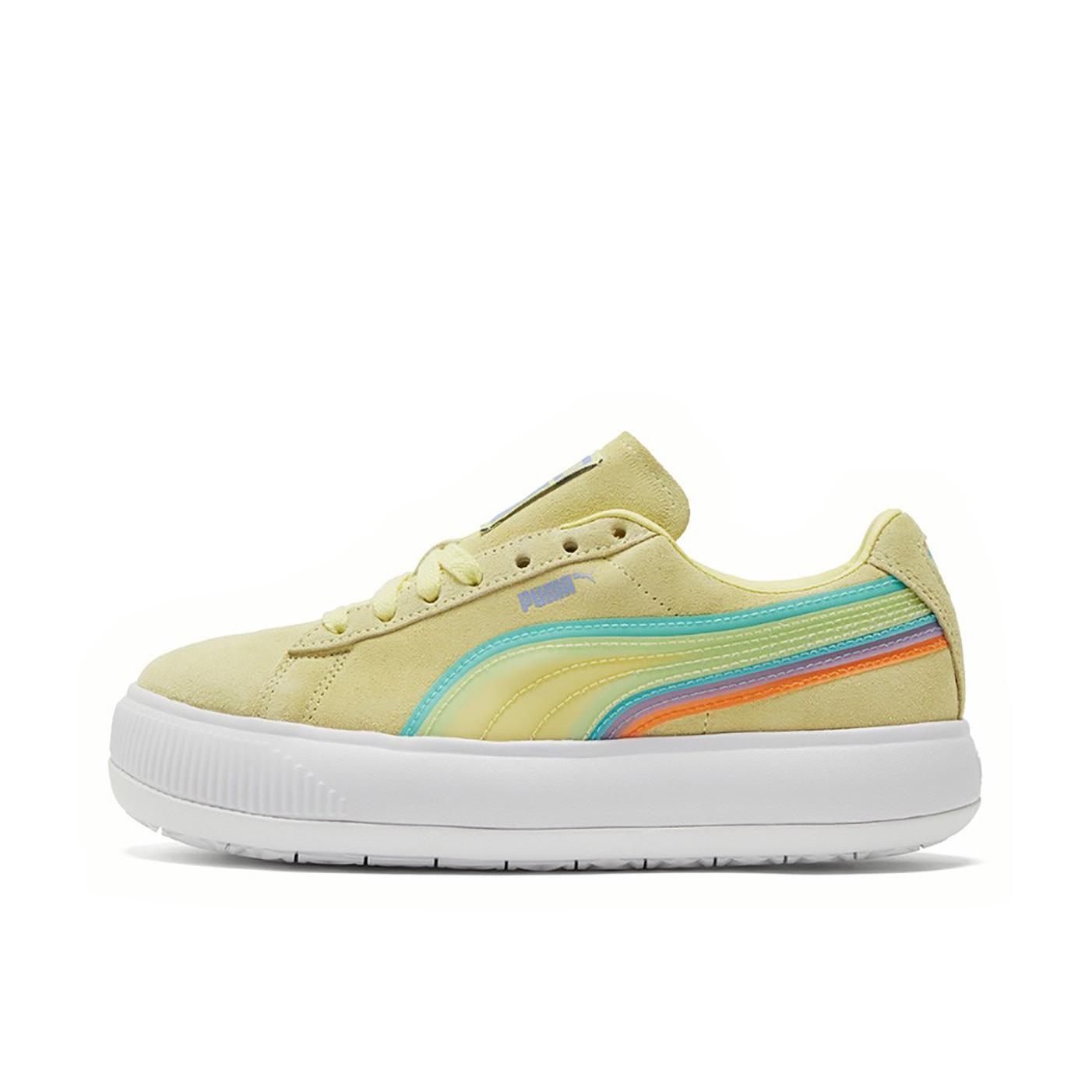 推荐商品：Puma/彪马 Suede Mayu Up 运动休闲鞋 防滑耐磨轻便透气复古厚底圆头 女款/淡黄