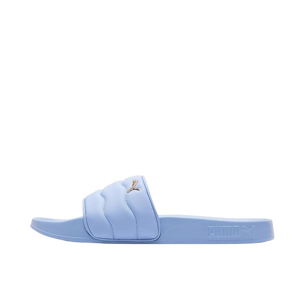 推荐商品：Puma/彪马 Leadcat 2.0 Puffy 拖鞋 外穿运动一字舒适防滑 紫色/铁金色