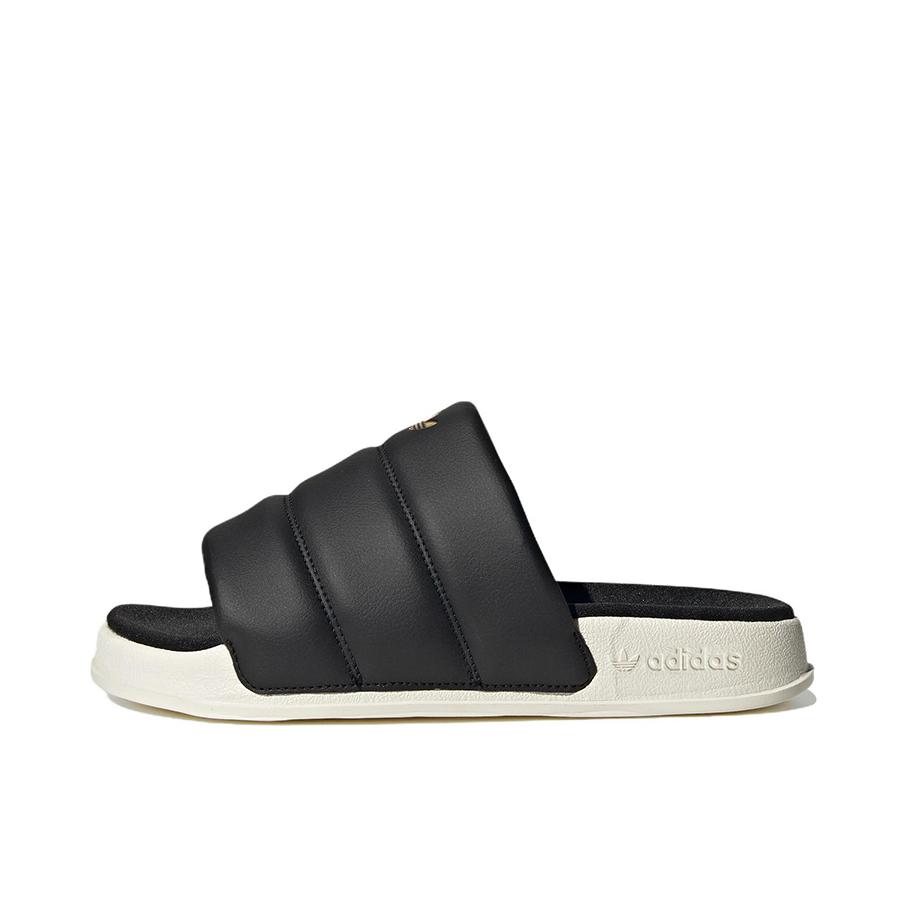 推荐商品：adidas Originals Adilette Essential 防滑耐磨 轻便透气 舒适减震 简约时尚 外穿 一字 拖鞋 女款/黑色