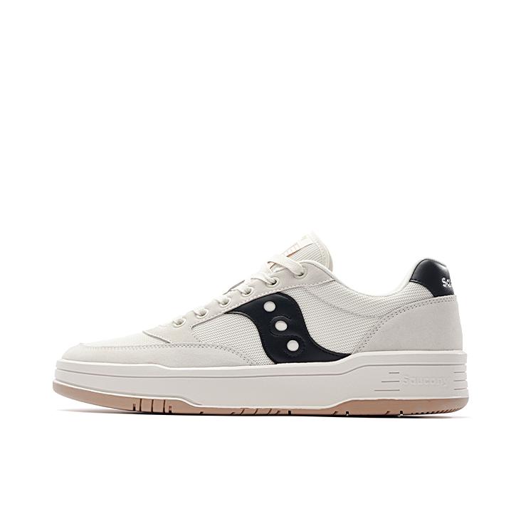 推荐商品：Saucony/索康尼 Cross JZ 包裹性 港风 织物 板鞋 米色/黑色