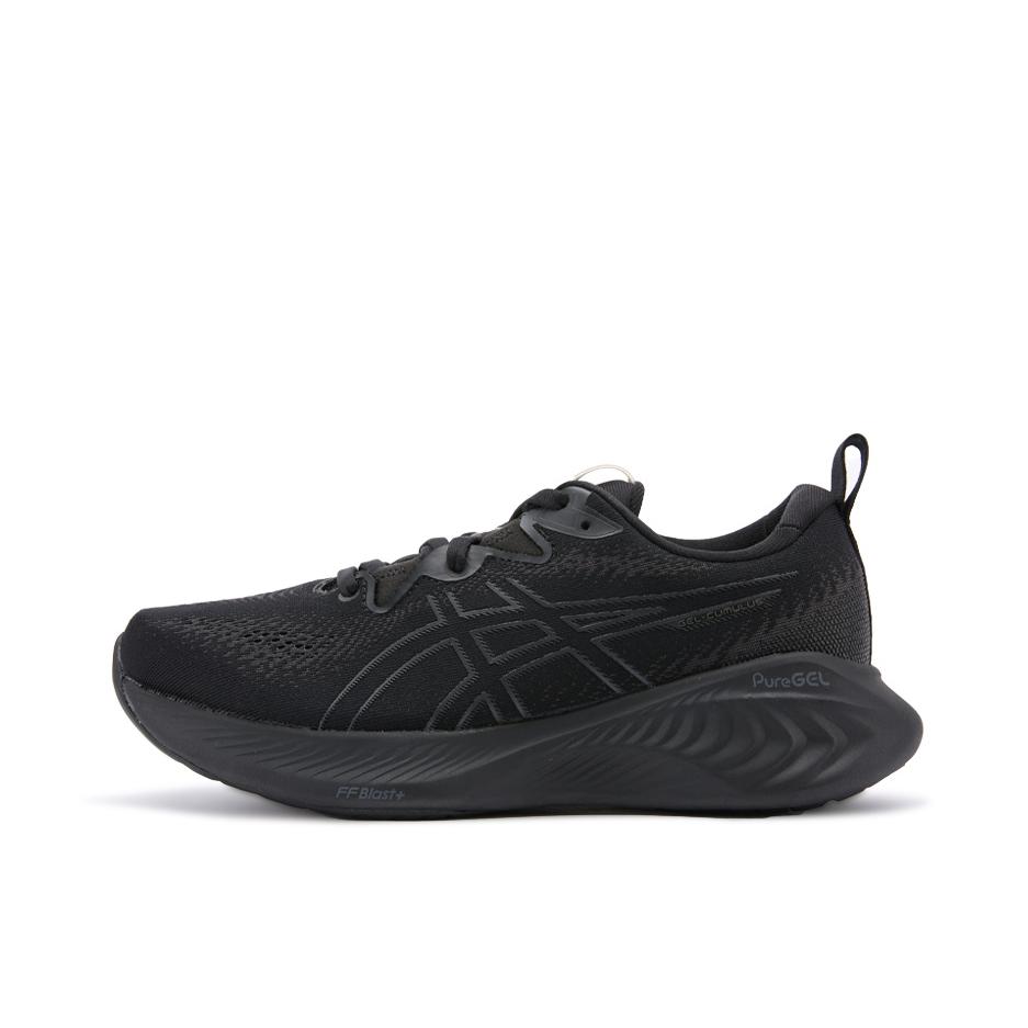 推荐商品：Asics/亚瑟士 Gel-Cumulus 25 跑鞋 轻量回弹稳定支撑缓震圆头网布织物排汗透气马拉松体考 黑色