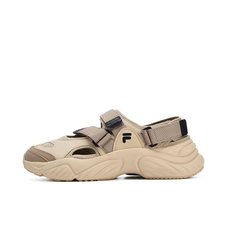 推荐商品：FILA/斐乐 Conch 凉鞋 舒适轻便沙滩魔术贴玛丽珍网布 沙丘色
