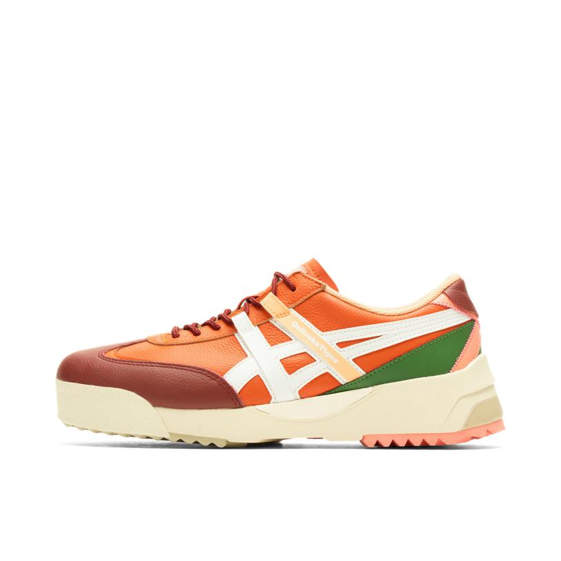 推荐商品：Onitsuka Tiger Delegation EX 简约时尚 舒适 防滑耐磨 轻便透气 复古 厚底鞋 运动休闲鞋 橙色/白色/绿色