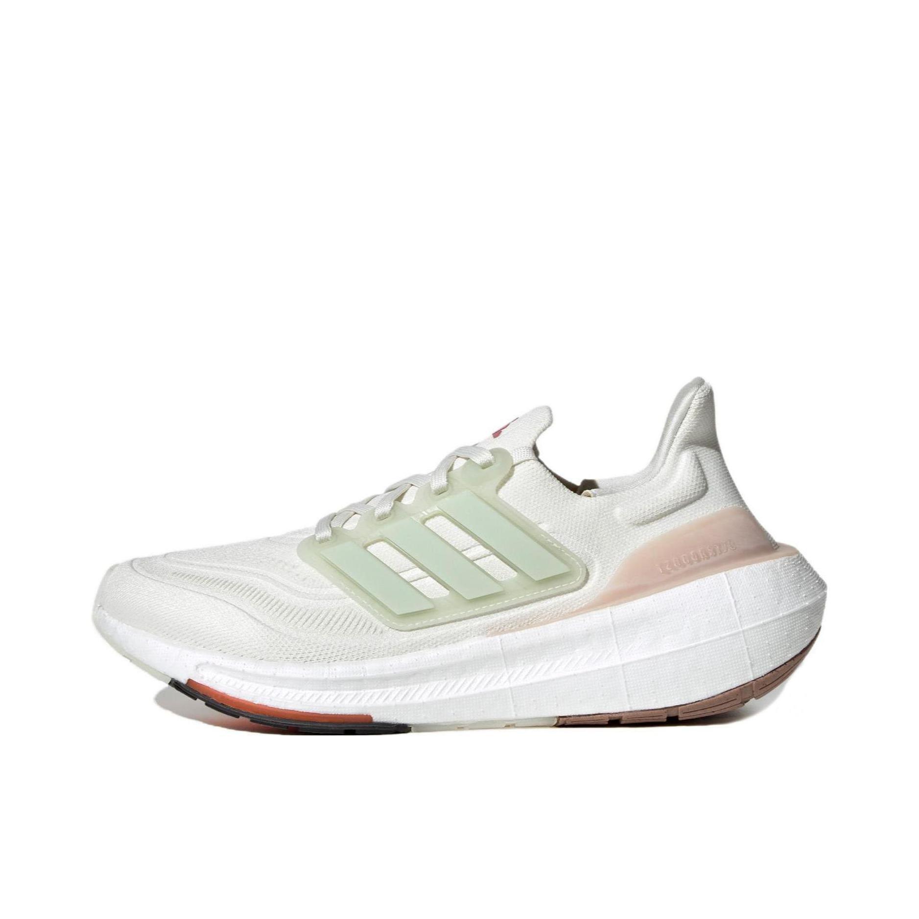 推荐商品：adidas Ultraboost Light 跑鞋 经典UB舒适减震防滑耐磨轻质织物运动随心畅跑抗扭转圆头 白色/绿色/藕粉