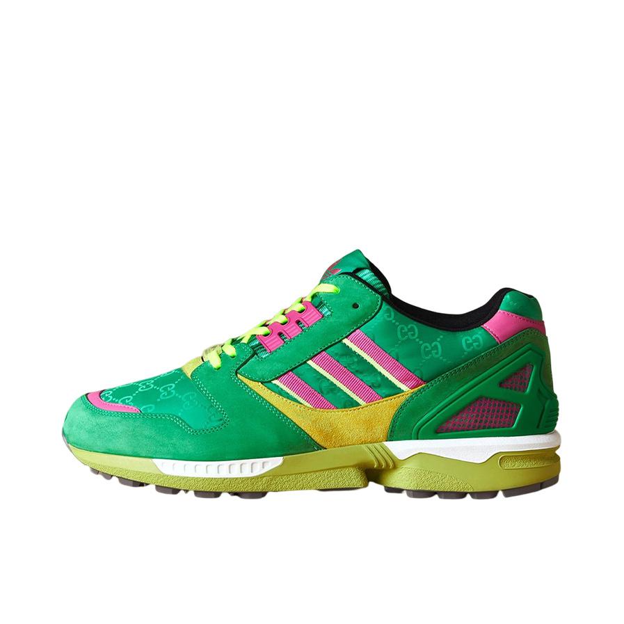 推荐商品：adidas Originals ZX 8000 复古 舒适百搭 防滑耐磨 轻便透气 织物 低帮 缓震 运动休闲鞋 GUCCI联名/绿色