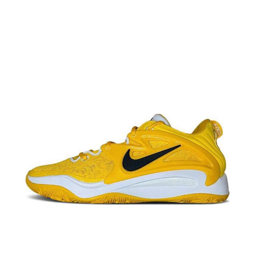 推荐商品：Nike KD 15 杜兰特 Strobel 缓震透气 防滑耐磨 圆头 包裹性 支撑 篮球鞋 黄色/白色