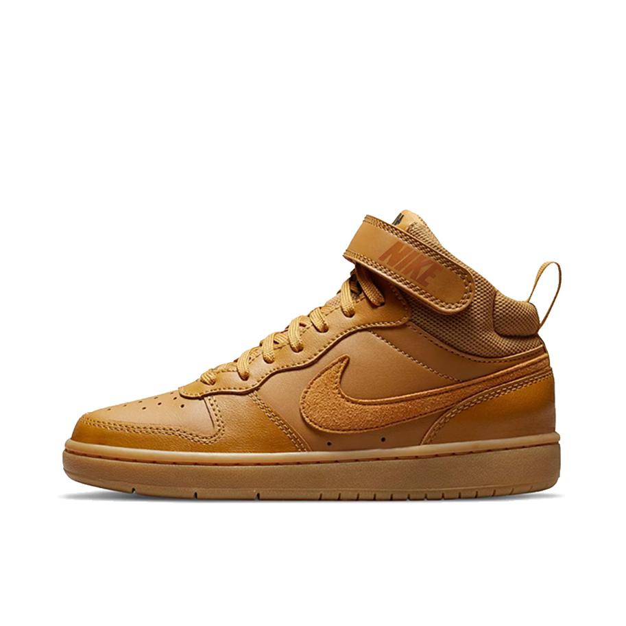 推荐商品：Nike Court Borough 2 板鞋 复古时尚支撑舒适百搭轻便防滑 中帮/小麦色
