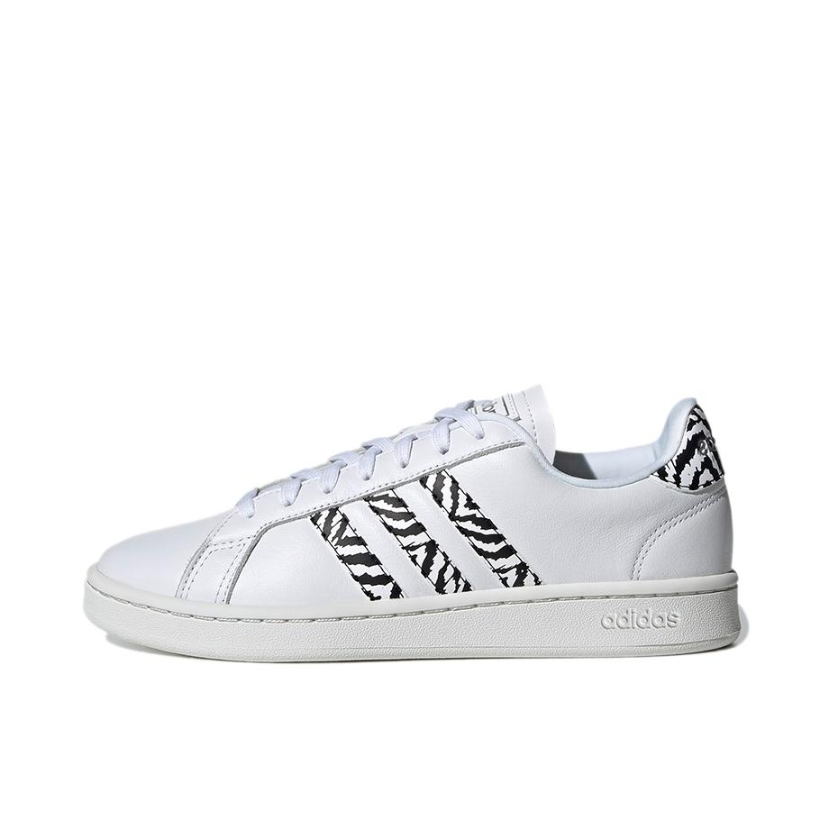 推荐商品：adidas NEO Grand Court 板鞋 防滑耐磨减震透气休闲复古时尚防水轻运动 黑色/云白色