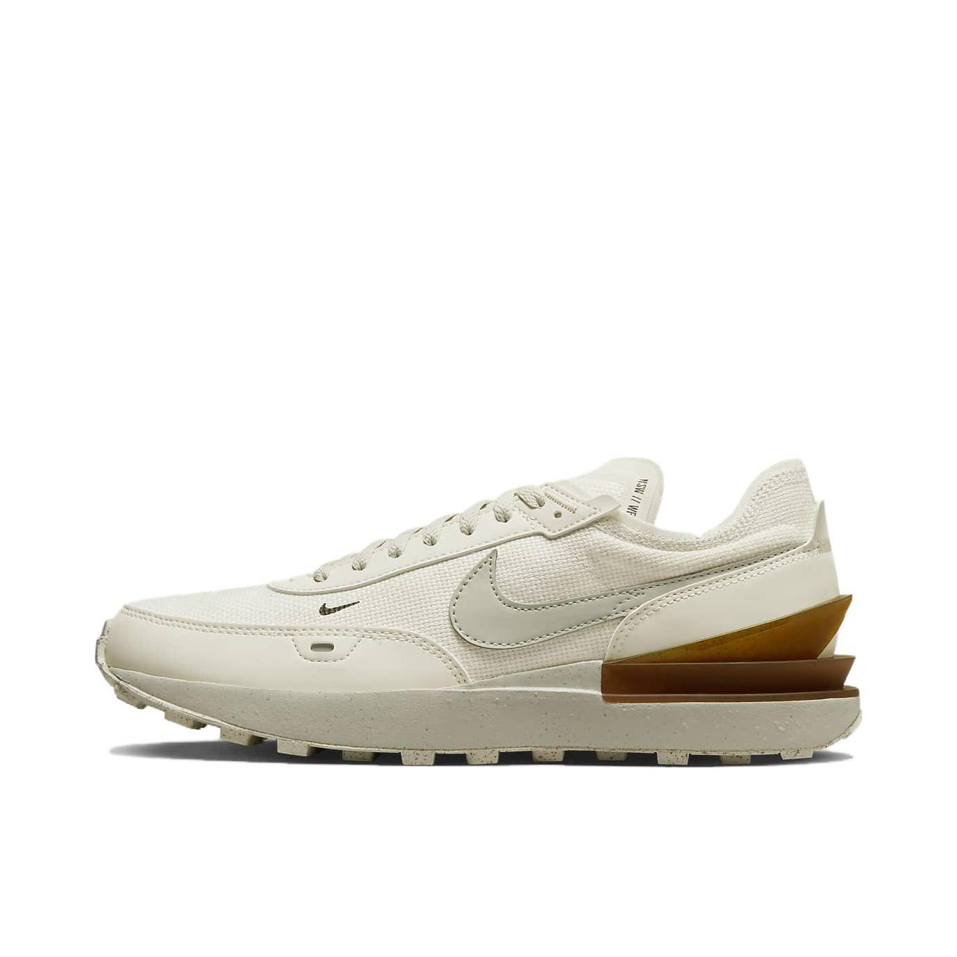 推荐商品：Nike Waffle One 跑鞋 轻便透气防滑耐磨舒适复古缓震运动织物支撑圆头 浅骨色/白色