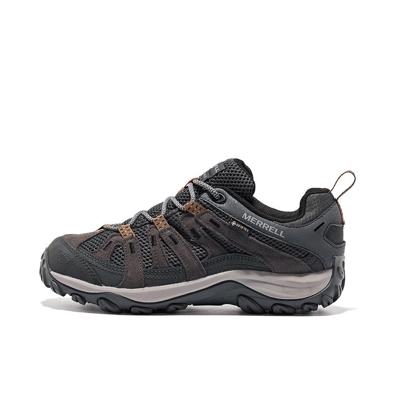 推荐商品：Merrell/迈乐 ALVERSTONE 2 GTX 防滑耐磨 防水 轻量 透气减震 徒步鞋 户外鞋 黑色/深灰