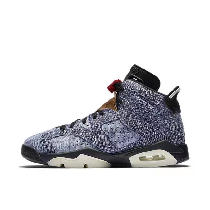 推荐商品：Air Jordan 6 运动休闲鞋 复古耐磨防滑缓震支撑合成革 GS/水洗丹宁