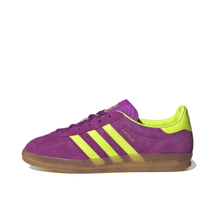 推荐商品：adidas Originals Gazelle T头鞋 德训鞋 板鞋 轻便复古薄底舒适百搭减震耐磨贴合圆头 丁香紫/柠檬黄