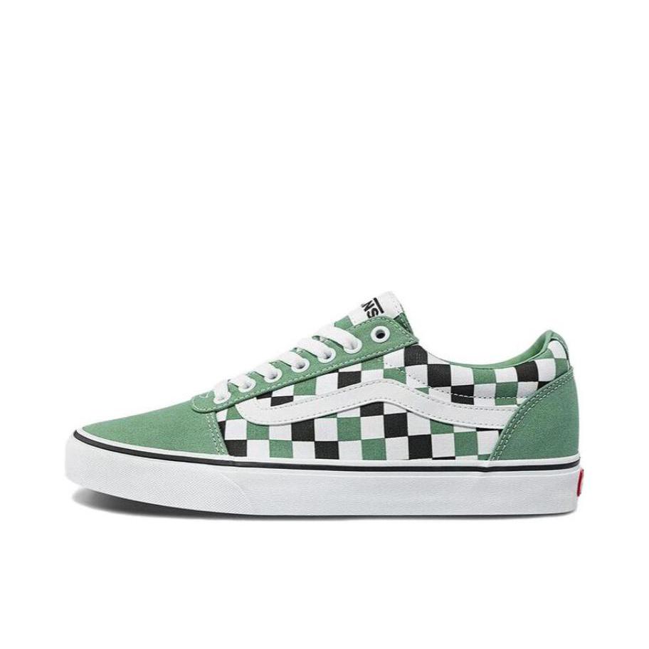 推荐商品：Vans/范斯 Ward 板鞋 滑板鞋 棋盘格潮流复古拼接舒适休闲美式街头风轻质 绿色/白色/黑色/棋盘格
