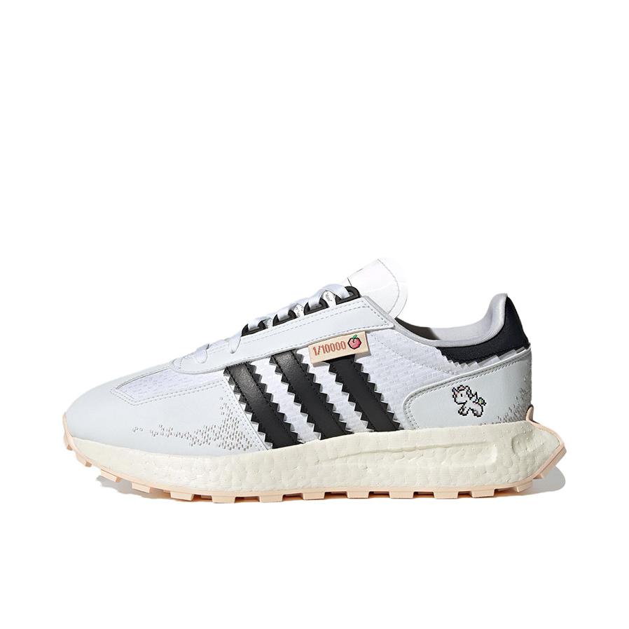 推荐商品：adidas Originals RETROPY E5 跑鞋 缓震透气复古  Monkey Kingdom联名/白色/黑色