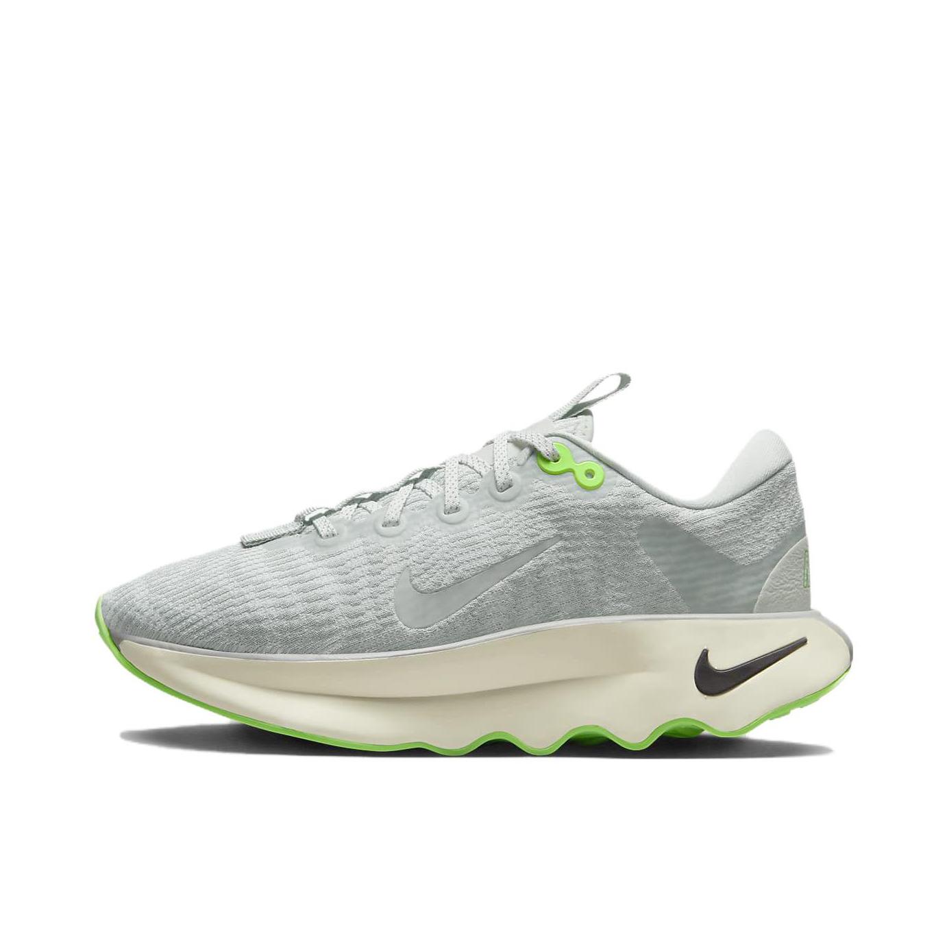 推荐商品：Nike Motiva 跑鞋 舒适减震防滑耐磨轻便防水百搭时尚稳定抓地支撑圆头耐用 女款/浅银/白色/冲击绿