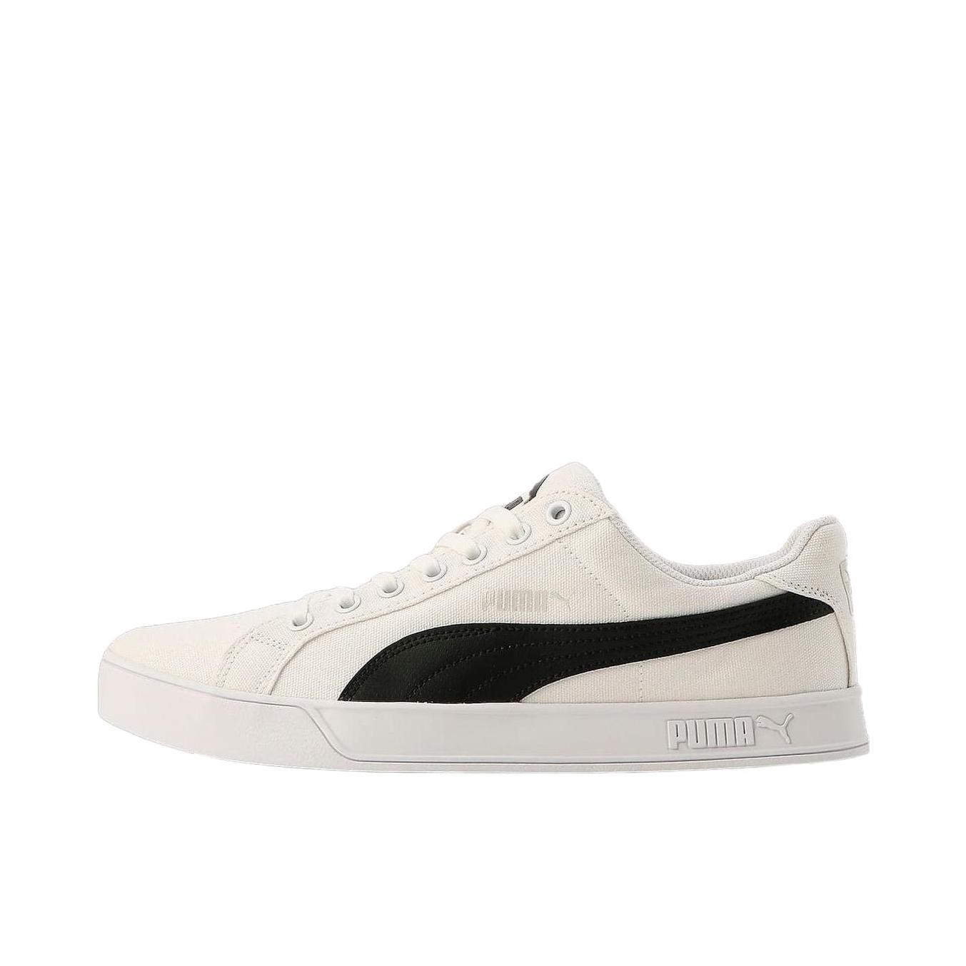 推荐商品：Puma/彪马 Smash Vulc 小白鞋 板鞋 复古百搭舒适轻便防滑耐磨薄底 Black/White 黑白/银标