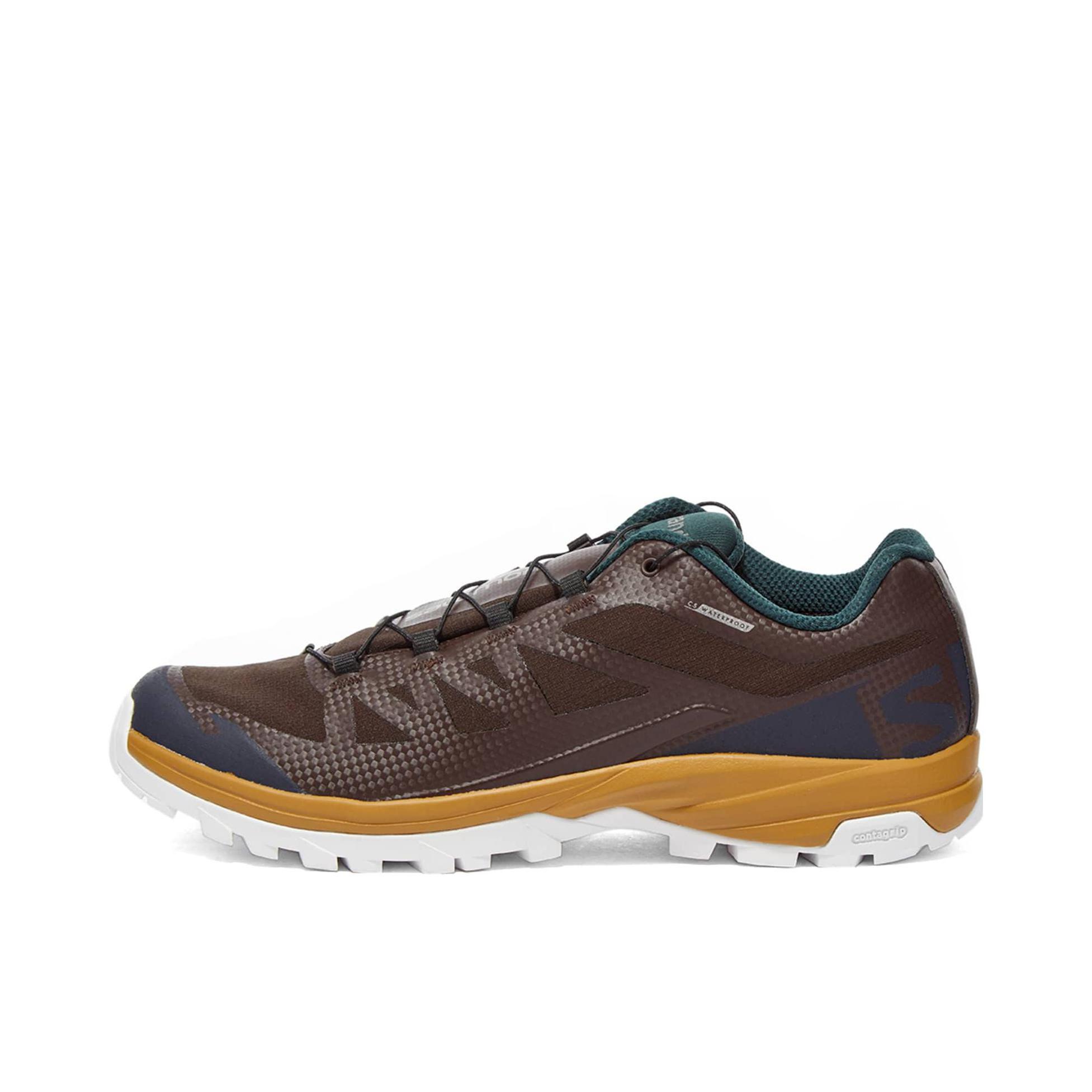 推荐商品：Salomon/萨洛蒙 Outpath GTX 防滑耐磨 登山 徒步鞋 户外鞋 棕色/黄色
