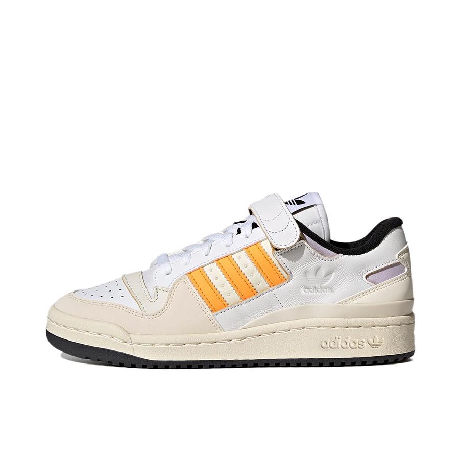 推荐商品：adidas Originals Forum 板鞋 轻便复古防滑时尚魔术贴篮球风薄底包裹性 米白色/柠檬黄