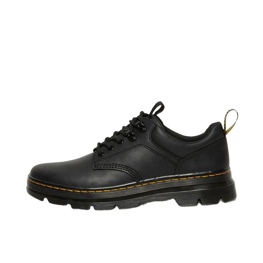 推荐商品：Dr.Martens 马汀博士 reeder 舒适耐磨休闲皮鞋 黑色/黄色底线