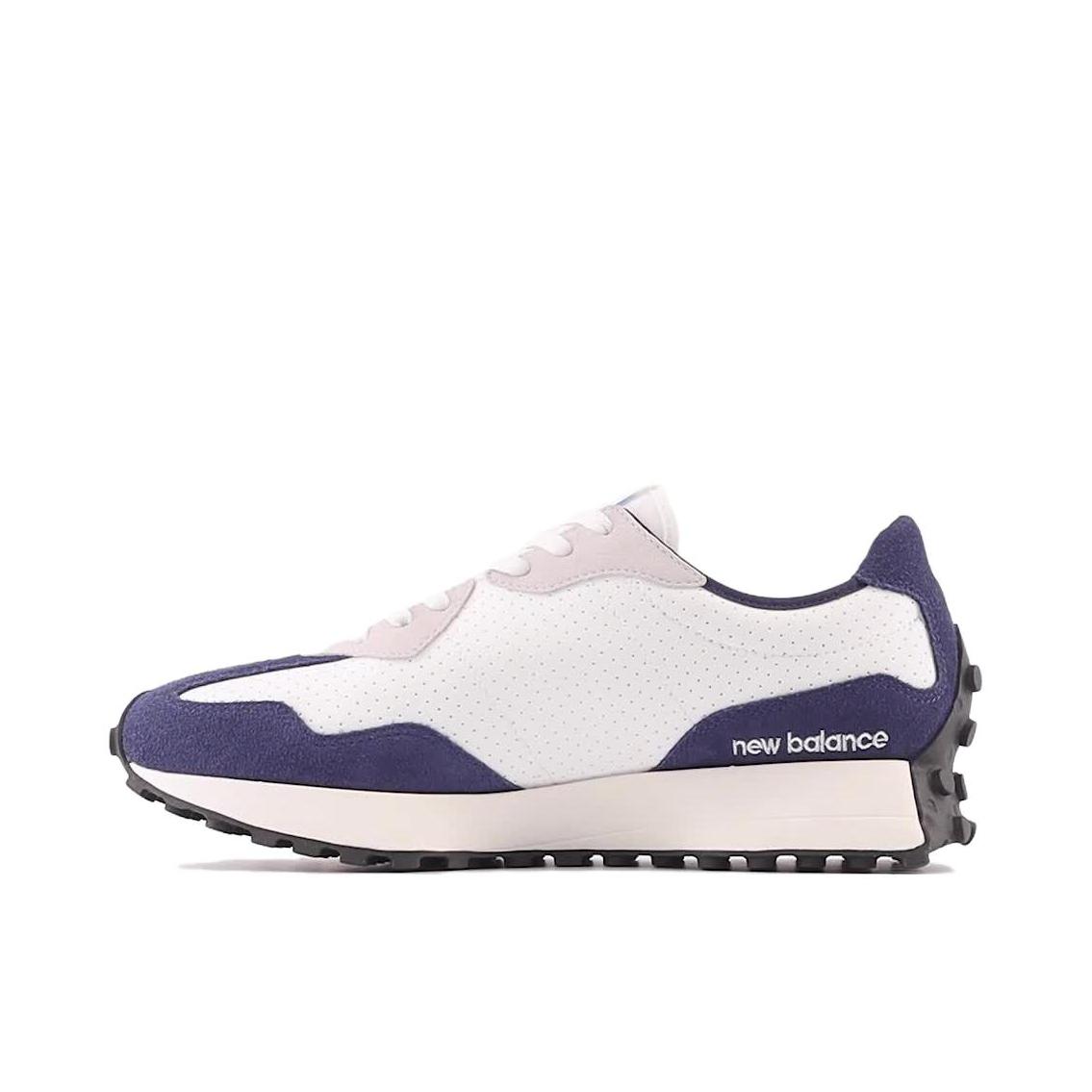 推荐商品：【IU同款】 New Balance 327 跑鞋 舒适复古防滑耐磨休闲透气减震拼接运动防水织物慢跑圆头 白色/蓝色/灰色