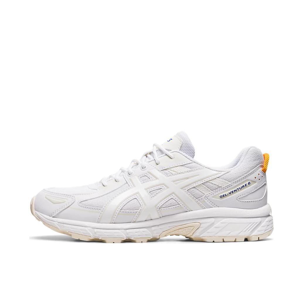 推荐商品：Asics/亚瑟士 Gel-Venture 6 跑鞋 防滑耐磨缓冲抓地减震回弹透气复古越野 白色
