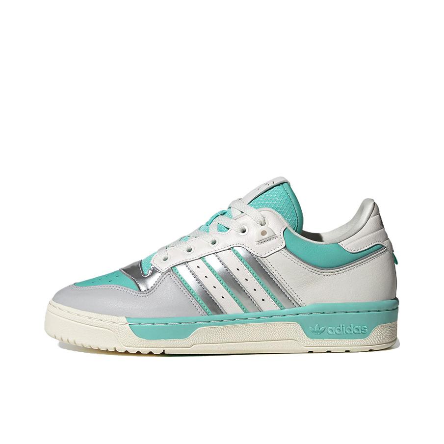 推荐商品：adidas Originals Rivalry 舒适简约 复古 轻便 透气 运动休闲鞋 白色/银灰/薄荷绿