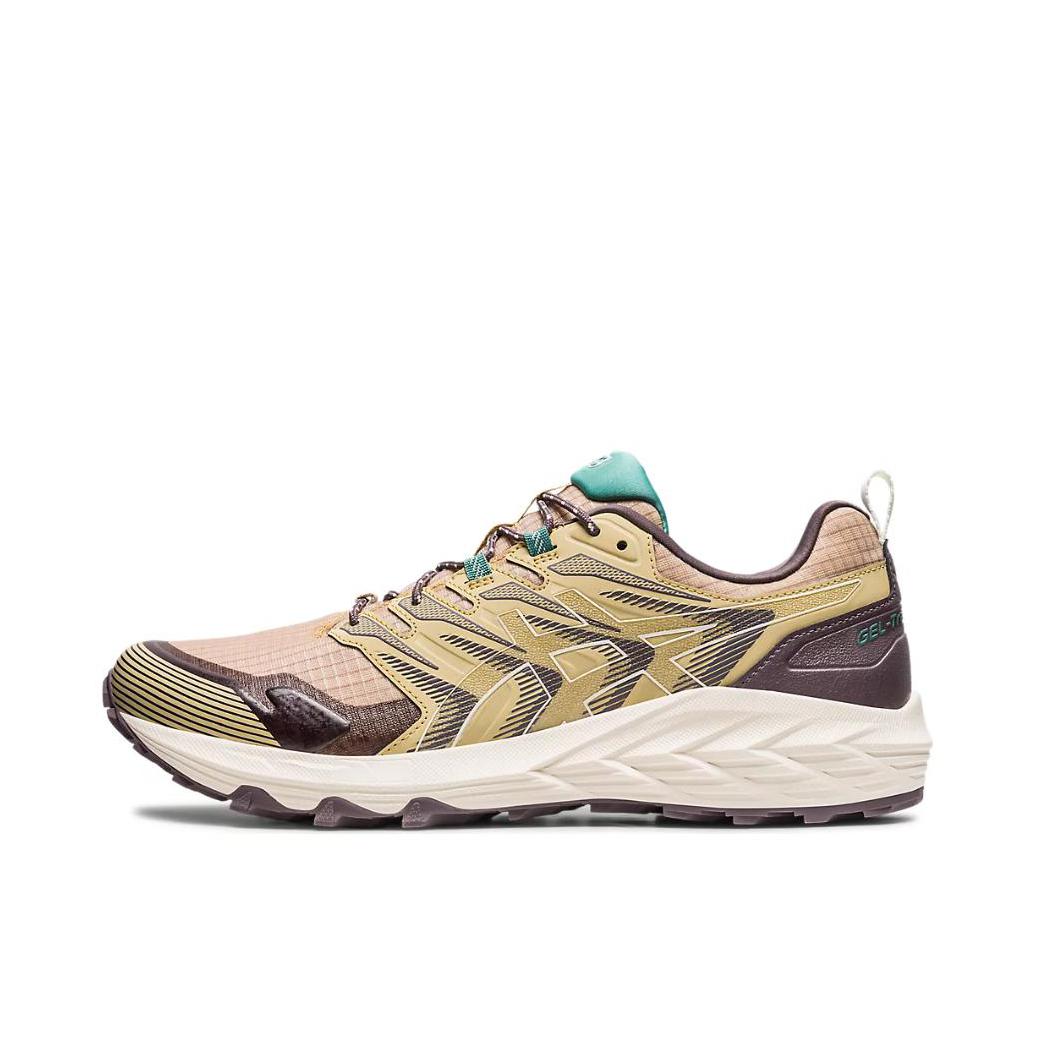 推荐商品：Asics/亚瑟士 Gel-Trabuco Terra Sps 跑鞋 防滑耐磨舒适减震透气百搭时尚复古织物休闲运动合成革 棕色/黄色