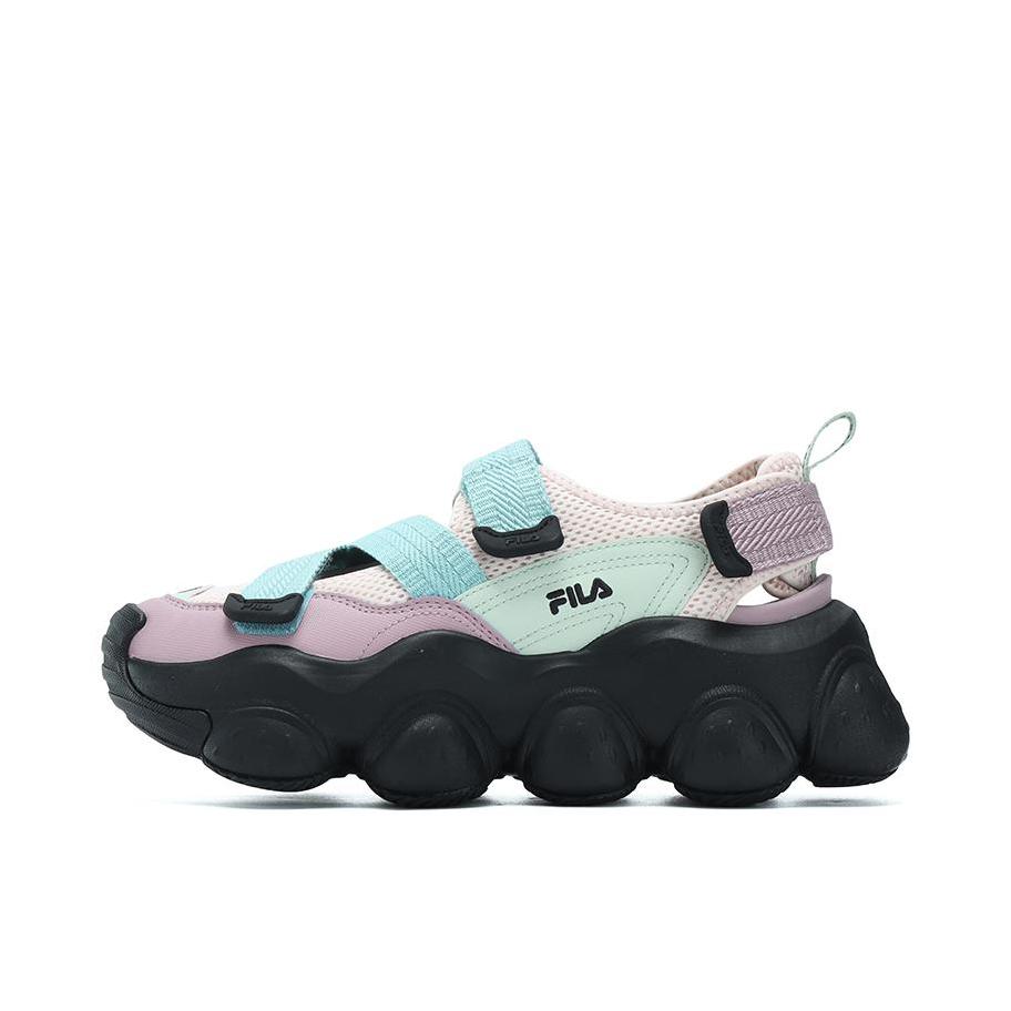 推荐商品：FILA/斐乐 Fragola 凉鞋 玛丽珍厚底增高防滑耐磨魔术贴外穿 粉红沙司/淡水色