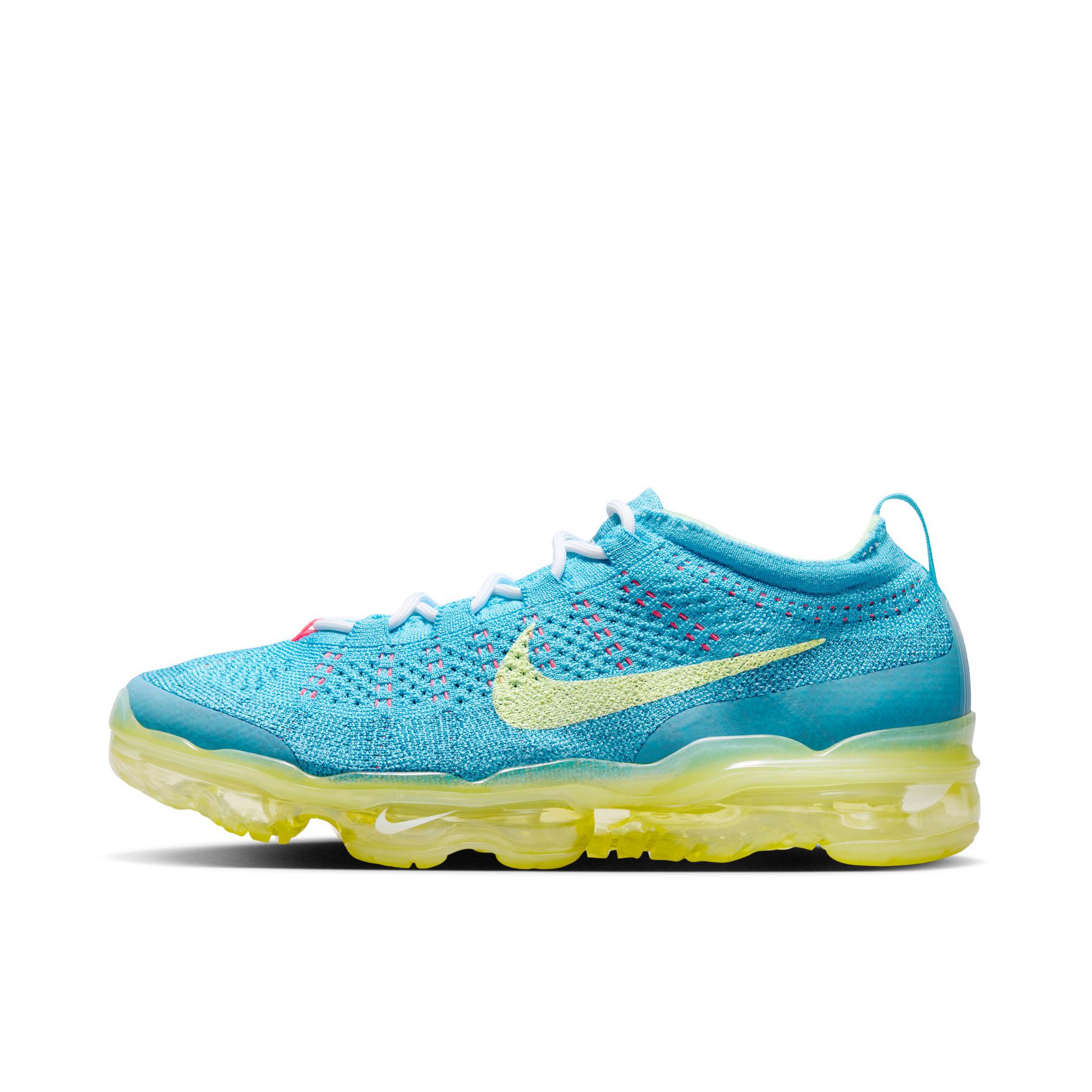 推荐商品：Nike Vapormax Flyknit 跑鞋 防滑耐磨缓震回弹透气轻便支撑圆头 蓝色/黄色