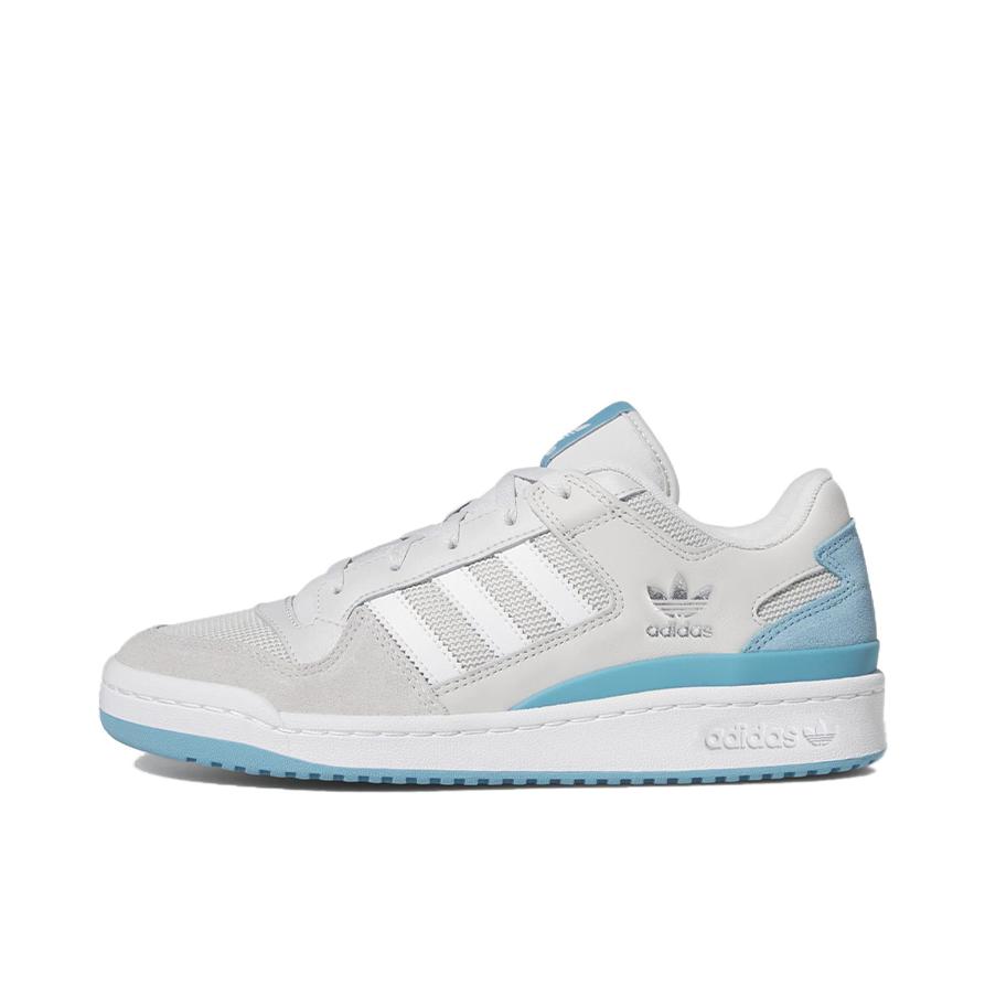 推荐商品：adidas Originals Forum 板鞋 轻便复古防滑时尚魔术贴篮球风薄底包裹性 灰色/蓝色/白色