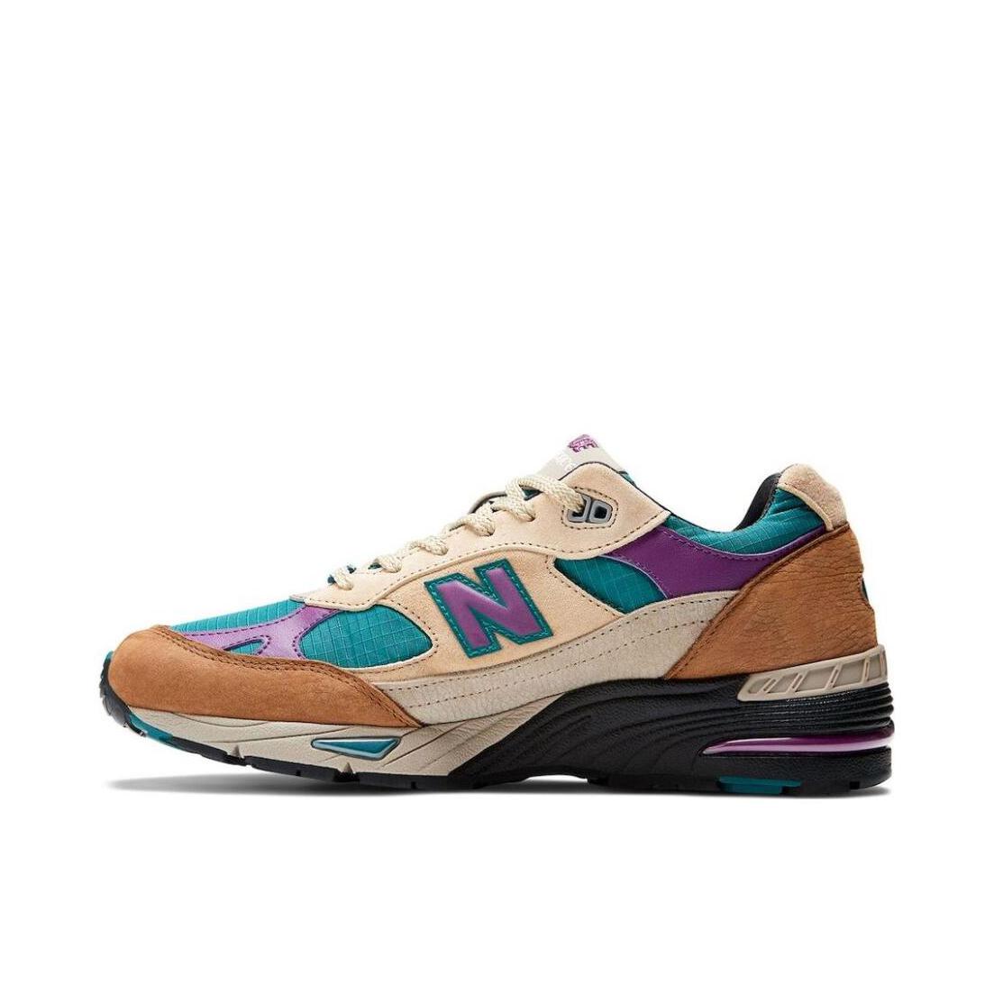 推荐商品：New Balance 991 跑鞋 舒适减震防滑耐磨织物网布透气经典复古休闲运动百搭通勤贴合 男款/PALACE联名/棕色/绿色/紫色