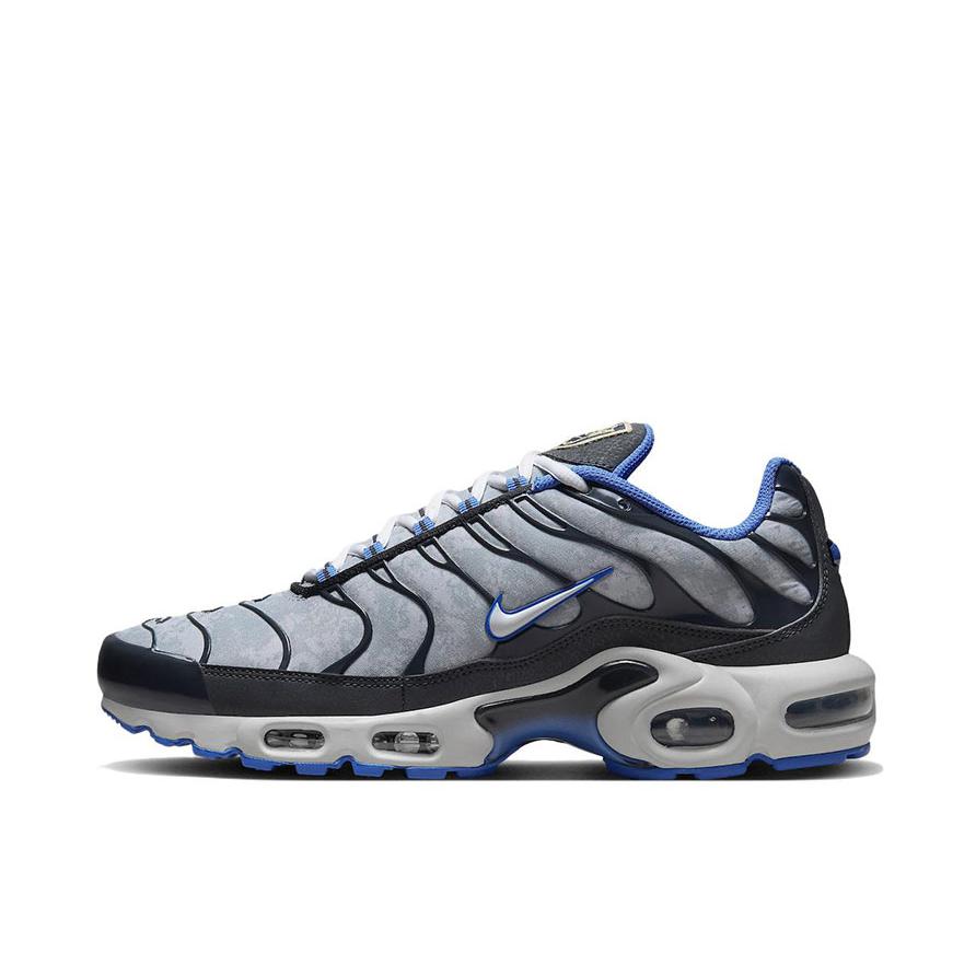推荐商品：Nike Air Max Plus 跑鞋 休闲舒适轻便网布透气防滑耐磨气垫缓震包裹性贴合圆头 黑色/灰色/蓝色