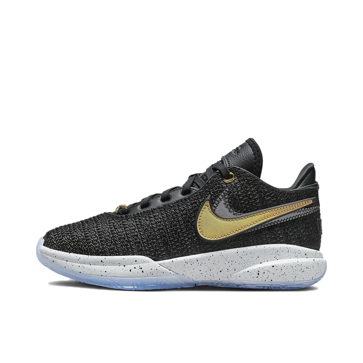 推荐商品：Nike Lebron 20 詹姆斯20 Zoom Air 缓震透气 防滑耐磨 舒适 支撑 潮流 篮球鞋 GS/黑色/金色