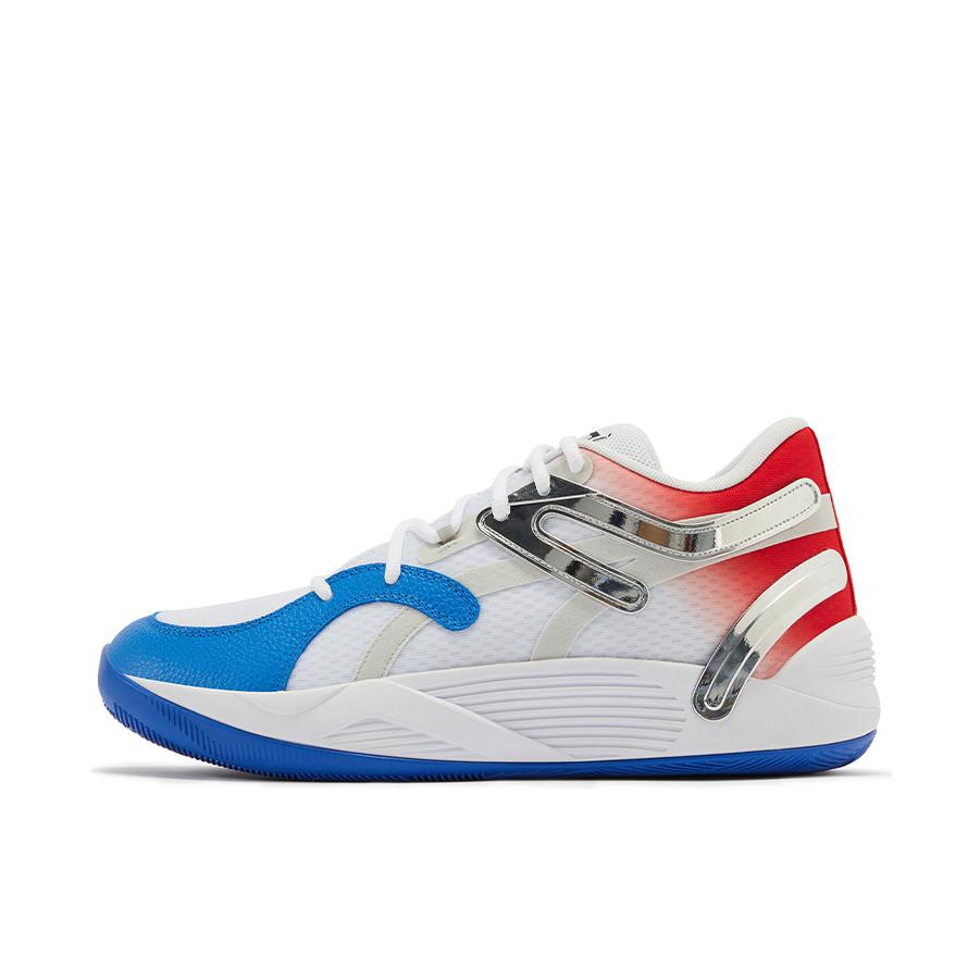 推荐商品：Puma/彪马 Trc Blaze Court 防滑耐磨 舒适减震 实战 圆头 织物 篮球鞋 白色/红色/蓝色