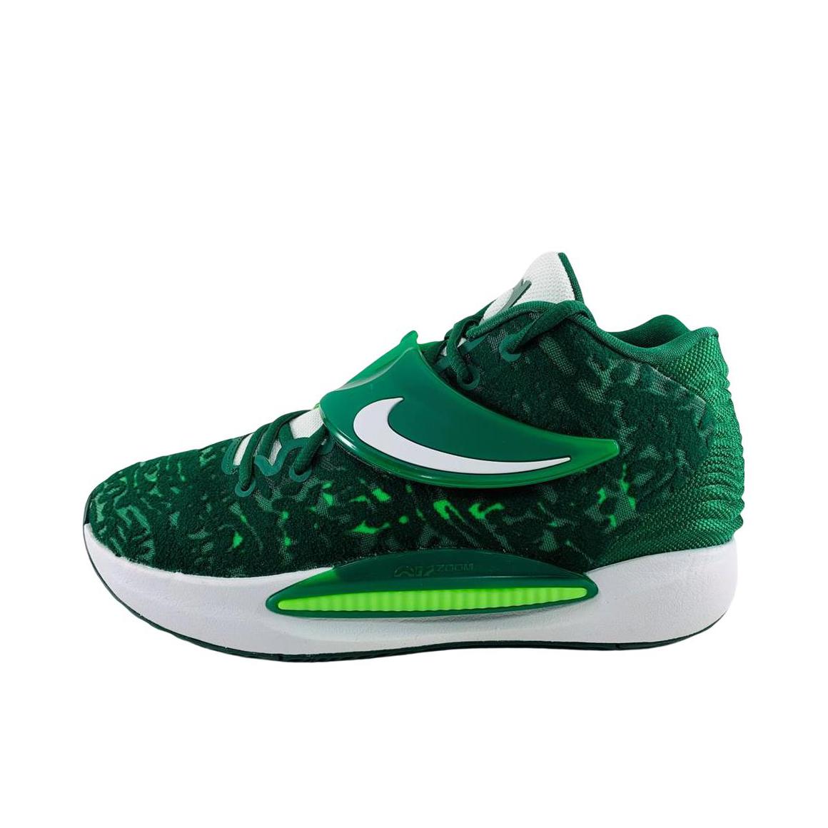 推荐商品：Nike KD 14 杜兰特 防滑耐磨 包裹性 圆头 支撑 实战 减震 织物 魔术贴 篮球鞋 绿色