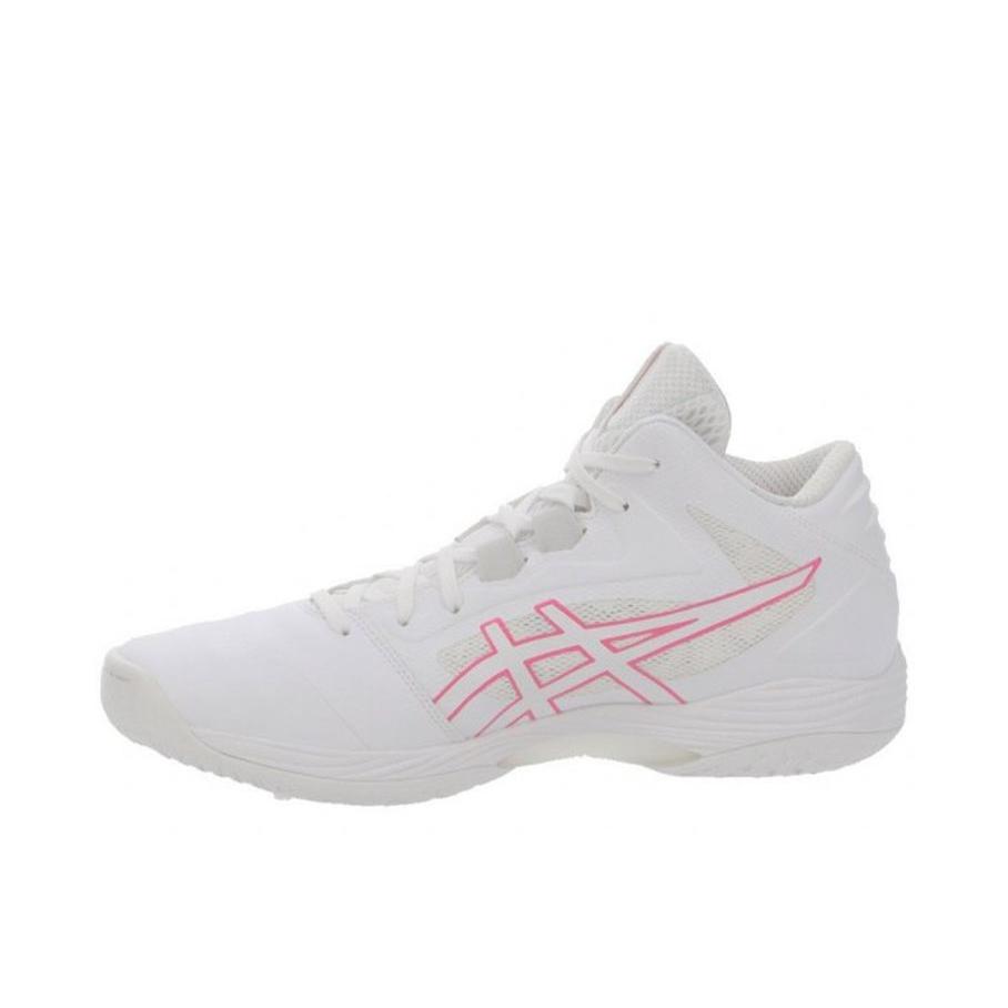 推荐商品：Asics/亚瑟士 Gel-Hoop V13 舒适透气 轻便减震 防滑耐磨 实战 包裹性 简约 圆头 织物 篮球鞋 白色/粉色