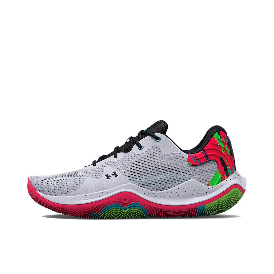 推荐商品：Under Armour/安德玛 Spawn 4 恩比德 防滑耐磨 实战缓震 圆头 织物 篮球鞋 灰色/白色
