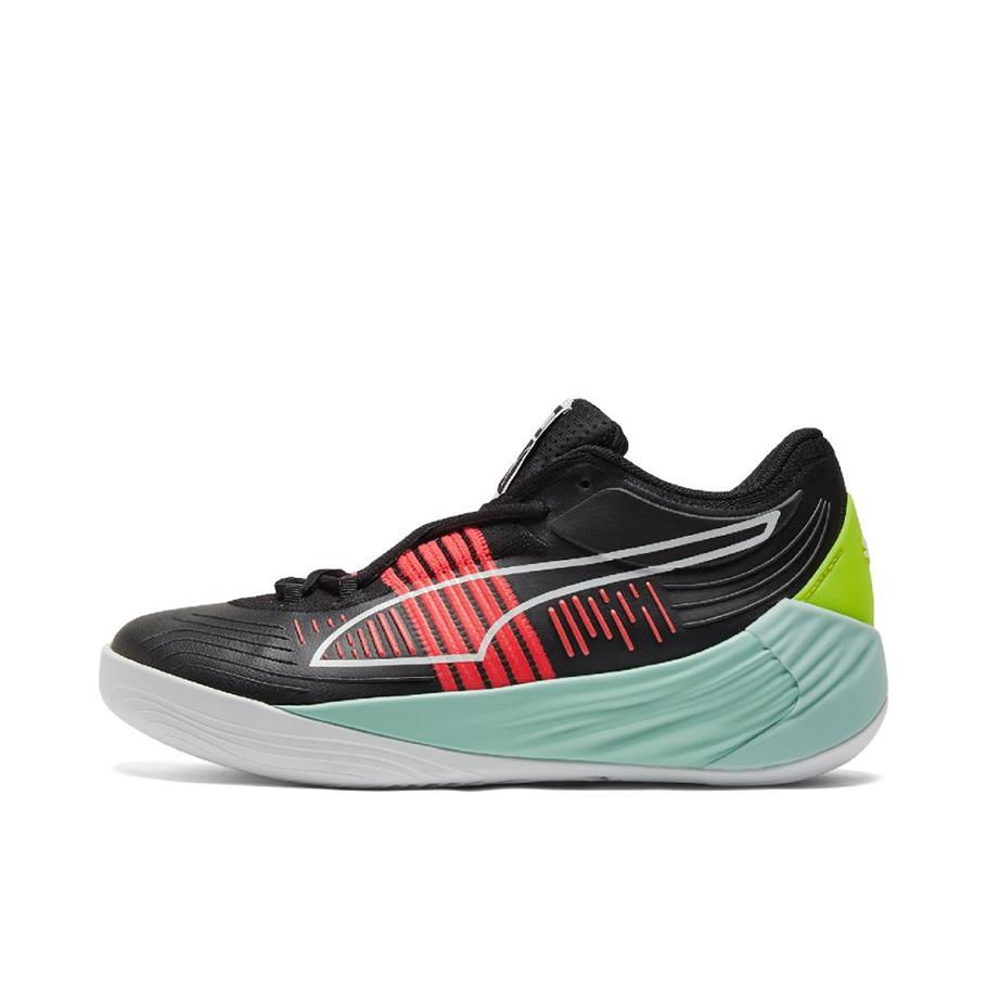 推荐商品：Puma/彪马 Fusion Nitro 篮球鞋 NITRO FOAM科技支撑缓震回弹防滑耐磨实战 黑色/蓝绿