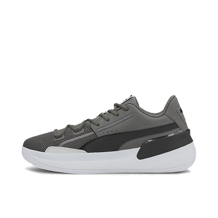 推荐商品：Puma/彪马 Clyde Hardwood Team 舒适缓震 网布透气 防滑耐磨 篮球鞋 灰色/白色