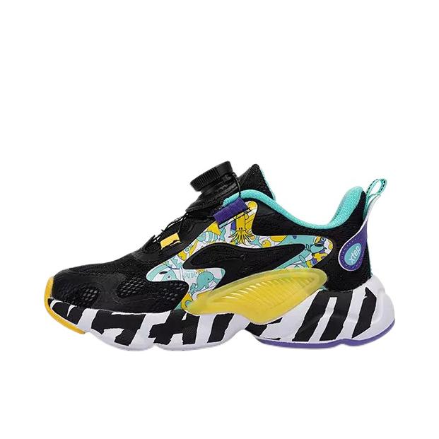 推荐商品：特步 网面透气 舒适百搭 减震耐磨 童鞋 677215323668 大童/黑色/芒果黄/紫外光