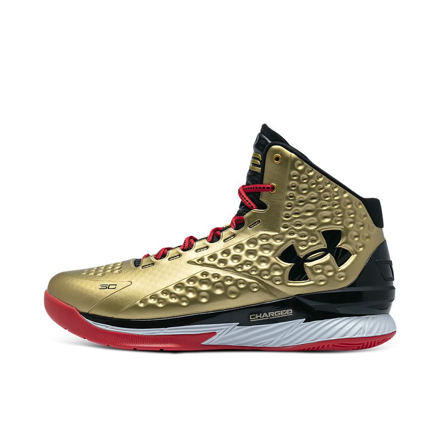 推荐商品：Under Armour/安德玛 Curry 1 缓震 轻便 实战 篮球鞋 Nation's Finest 黑色/金色/2021