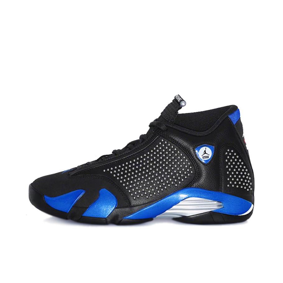 推荐商品：Air Jordan 14 篮球鞋 zoom air缓震包裹性支撑防滑耐磨复古简约 Black/Blue Supreme黑蓝