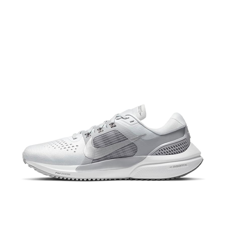 推荐商品：Nike Air Zoom Vomero 15 跑鞋 舒适耐磨气垫缓震网布透气合成革织物 女款/灰色/银色